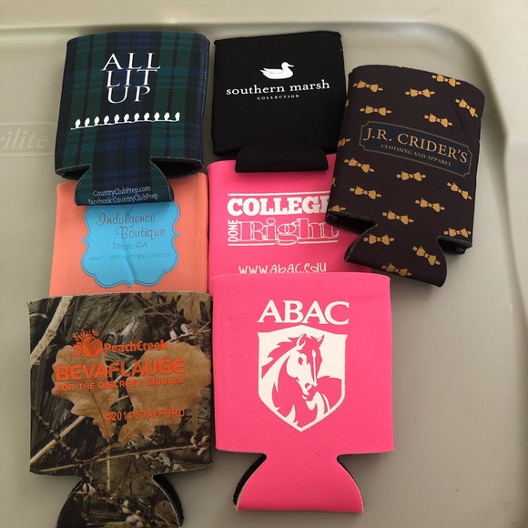 Southern Marsh Accessories - Lot of 7 Coozies! JR Criders, Southern Marsh